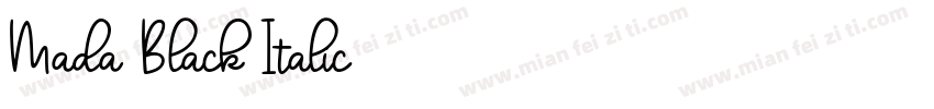 Mada Black Italic字体转换